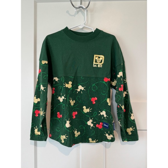 Disney Spirit Jersey Other - Disney Spirit Jersey Kids XS 4 Walt Disney World Holiday Mickey Christmas Green